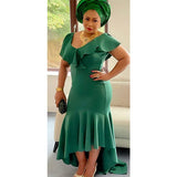 The Beautiful Green Hi-lo Occasion Long Dress
