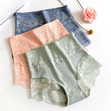 Cotton High Waist Lace Underwear Tummy tuck