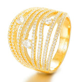 Phatbird Trendy Stacks Charm Statement Ring for Women  Cubic Zircon Finger Rings