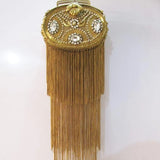 Phatbird Indian Elegance Gold Tassel Clutch