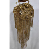 Phatbird Indian Elegance Gold Tassel Clutch
