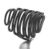 Phatbird Trendy Stacks Charm Statement Ring for Women  Cubic Zircon Finger Rings