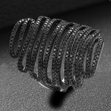 Phatbird Trendy Stacks Charm Statement Ring for Women  Cubic Zircon Finger Rings