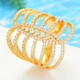 Phatbird Trendy Stacks Charm Statement Ring for Women  Cubic Zircon Finger Rings