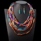 Vibrant Cascade Phatbird Necklace Set