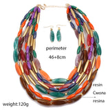 Vibrant Cascade Phatbird Necklace Set