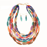 Vibrant Cascade Phatbird Necklace Set