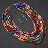 Vibrant Cascade Phatbird Necklace Set
