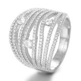 Phatbird Trendy Stacks Charm Statement Ring for Women  Cubic Zircon Finger Rings