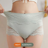 Cotton High Waist Lace Underwear Tummy tuck