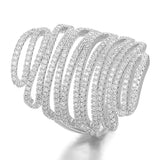 Phatbird Trendy Stacks Charm Statement Ring for Women  Cubic Zircon Finger Rings