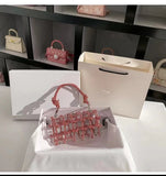 Pink Phatbird Hard case perspex bag/clutch.