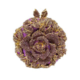 Gold Roundness Flower Crystal Clutch Bags
