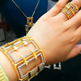 Phatbird Precious Luxury Jewelry Set Earrings Necklace Bangle Ring