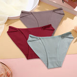 Women Soft Cotton Panties Low Rise Breathable Underwear with Button Design