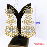 Phatbird Earrings For Women Gold Color Big Drop Earrings 18K Gold Plated