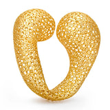 Phatbird Large Arc Gold Color Bracelet Women Hollow Bracelets Brass Fashion Jewelry