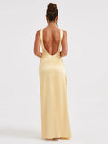 (Backless High Side Split Party Dress)
