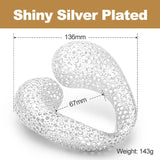 Phatbird Large Arc Gold Color Bracelet Women Hollow Bracelets Brass Fashion Jewelry