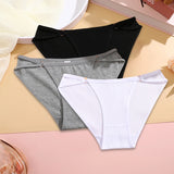 Women Soft Cotton Panties Low Rise Breathable Underwear with Button Design