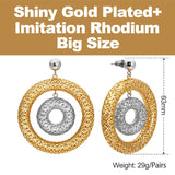 Phatbird Bicyclic Ring Hollowed Out Drop Earrings For Women Brass Gold Color Earrings Fashion Luck Jewelry