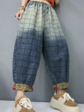 Phatbird Patchwork Plaid Denim Trousers
