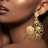 Phatbird Earrings For Women Gold Color Big Drop Earrings 18K Gold Plated