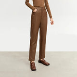 Faux leather Ankle-length Trousers