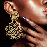 Phatbird Vintage Women Earrings Fashion Jewelry Two Tone Big Drop Earrings