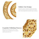 Phatbird Bicyclic Ring Hollowed Out Drop Earrings For Women Brass Gold Color Earrings Fashion Luck Jewelry