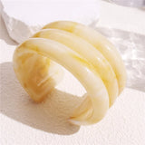 Phatbird Vintage Resin Triangle Design Wide Bangle Bracelets