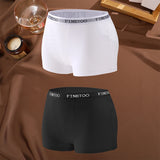 FINETOO 2Pcs/Set Low Waist Women's Underwear Cotton Boxer Plus Size Short Pants For Lady Sexy High Stretch Underwear S-XXL Brief