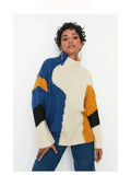 Phatbird Colour Blocked Turtleneck Sweater