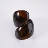 Phatbird  Brown Coffee Irregular Acrylic Resin Chunky Bangles for Women Goth Geometric