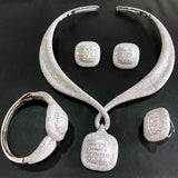 4-Pieces Square Statement Jewellery set