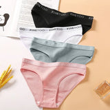 Women Cotton Briefs Intimates Breathable Low Waist Underwear