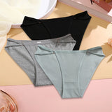 Women Soft Cotton Panties Low Rise Breathable Underwear with Button Design