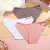Women Soft Cotton Panties Low Rise Breathable Underwear with Button Design