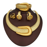 Phatbird New Exaggerate Jewelry Set Dubai Gold Color Large Necklace Bangle