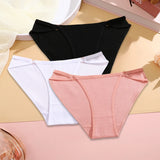 Women Soft Cotton Panties Low Rise Breathable Underwear with Button Design