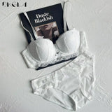 1/2 Cup Thick Padded Push Up Lace Plus Size Bra sets