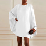 Batwing Sleeves Mini Dress