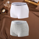FINETOO 2Pcs/Set Low Waist Women's Underwear Cotton Boxer Plus Size Short Pants For Lady Sexy High Stretch Underwear S-XXL Brief