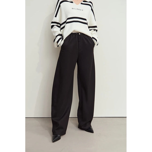 Smart Classic Drawstring Baggy Trousers