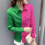 Smart Vibrant long Sleeves Colour Block Shirt