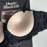 1/2 Cup Thick Padded Push Up Lace Plus Size Bra sets