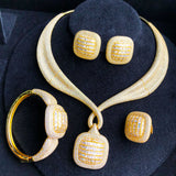 4-Pieces Square Statement Jewellery set