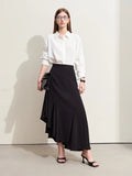 Irregular Hi-Lo Drape Skirt