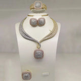 4-Pieces Square Statement Jewellery set