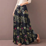 Bohemia Trousers Floral Print Drawstring Wide Leg trousers